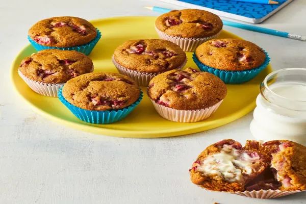 Whole Wheat Strawberry Muffins