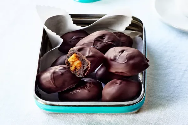 Sokolatakia Chocolate Dipped Walnut Stuffed Prunes