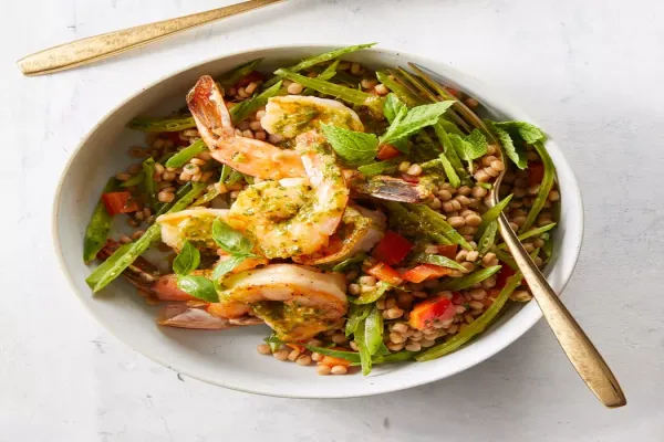 Spicy Shrimp Vegetable & Couscous Bowls