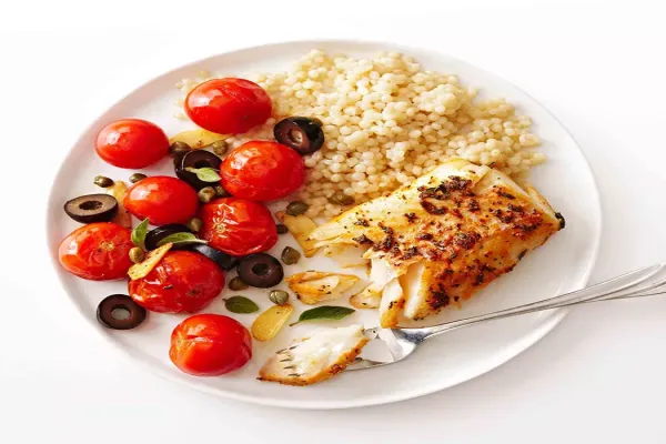Herby Cod with Roasted Tomatoe
