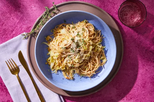 Creamy Caramelized Cabbage Pasta