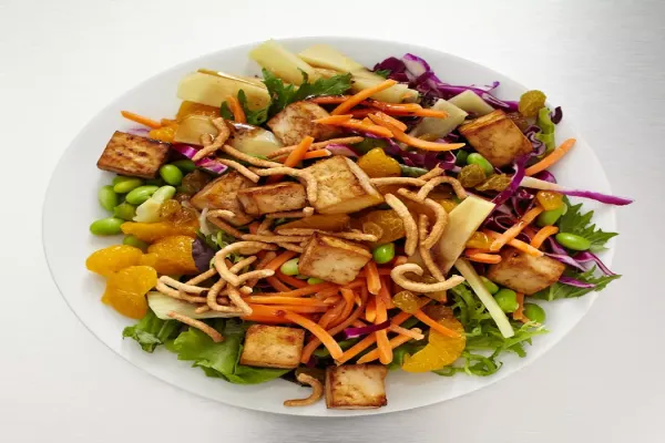Cabbage Tofu & Edamame Salad