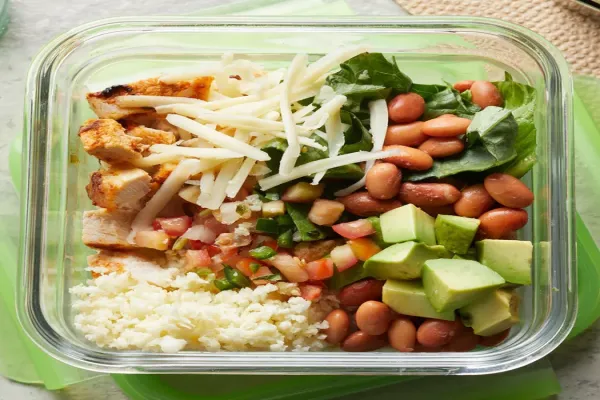 Chipotle Chicken Burrito Bowl with Cauliflower Rice