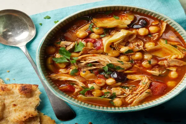 Slow Cooker Chicken & Chickpea Soup