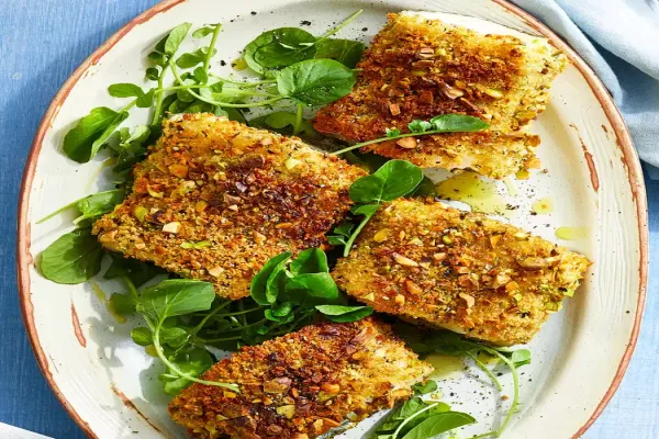 Air Fryer Pistachio Crusted Sea Bass