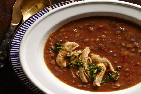 Berbere Spiced Chicken & Lentil Stew