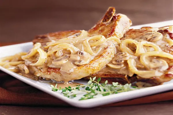 Mushroom Sauced Pork Chops