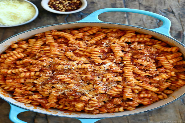 Sausage Marinara Over Pasta