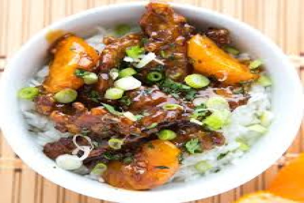 Mild Thai Beef with a Tangerine Sauce