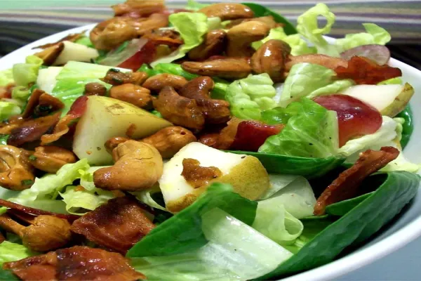 Curried Cashew Pear and Grape Salad