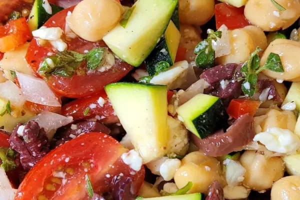 Mediterranean Zucchini and Chickpea Salad